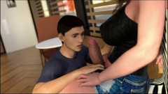 Couples Oral Sex in Cafetaria