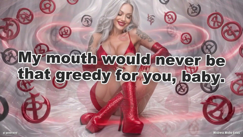Goddess Misha Goldy: His Mouth or Mine, Baby V_2
