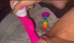 Queen of control 2: Awek panas menggunakan dildo penggetar dan memancut mani