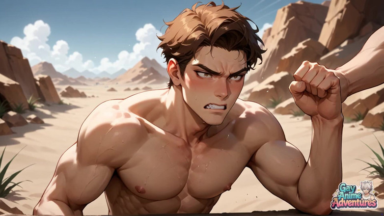 Gay Anime Adventures: Chàng trai đồng tính xuất tinh trong mặt trời sa mạc...