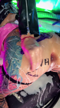 Bukkake & Anal Fisting for a Cyberpunk Slut