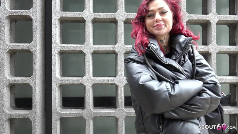 German Scout: Redhead teen Ria Red pickup and casting fuck in Berlin