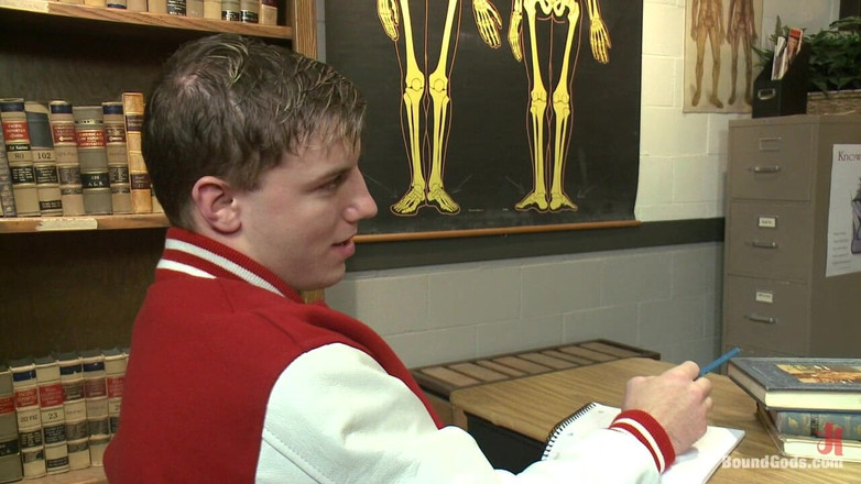 Bound gods: Big Cock Jock Gets Fucked and Paddled by His Biology...