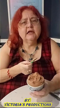 Nurse Vicki Eats Here Lunch and Then Enjoys Some Yummy Ice Cream
