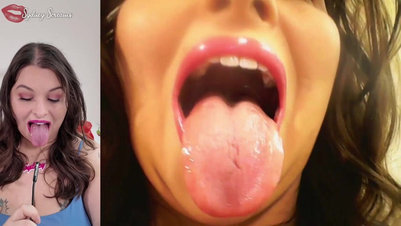 Sydney screams fetish: Tief in Sydneys Mund - Sydney Screams zeigt mund, zunge, Hals...