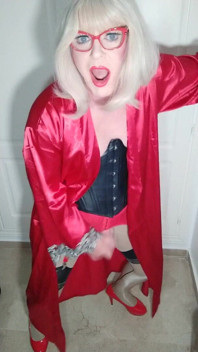 Crossdresser de porra rápida