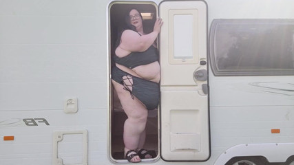 SSBBWLadyBrads: Caravan tiny door part 2