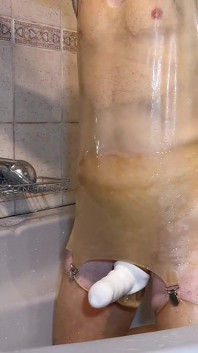 Sissy Slut Michelle Training Not to Cum While Totally Dressed in Latex Lingerie