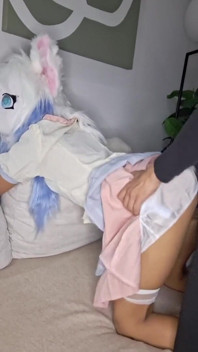Submissive Otaku with Mask Lets Herself Be Penetrated Very Hard