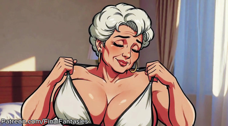 AI Porn: Bunicuța Ai - tachinare cu decolteu adânc în prim-planuri