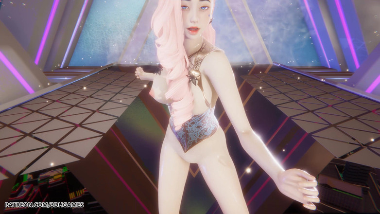 3D-Hentai Games: [mmd] hyolyn - wait seraphine 性感脱衣舞英雄联盟成人动漫