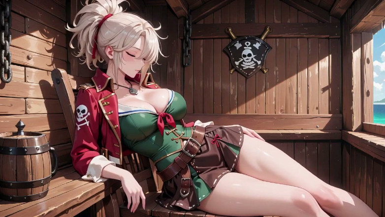 Tay Swift X: Blonde Goddess Lounging in Sun-drenched Ship Quarters, Hip-checking and Skirt-lifting...