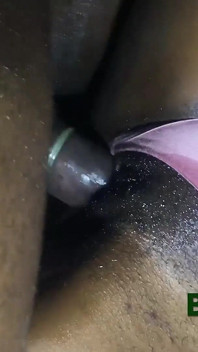 African Hottie with Small Breasts Spread Her Tight Ass and Wet Pussy