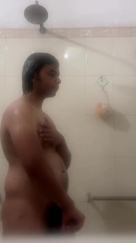 Young Desi Twink Gets Hard in the Shower