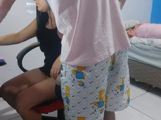 Hot Wife Welcomes the TV Technician in a Very Provocative Outfit and Lets Him Fuck Her Ass