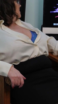 Huge Breasted BBW MILF Secretary Carol Brown Is Horny at Work and Starts Masturbating