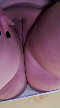 Close-up View of Busty Redhead Nicole Bunny's Pussy