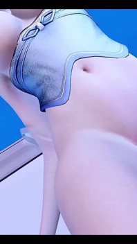 Deep Throat för kurvig för en render - 3D -animation hentai
