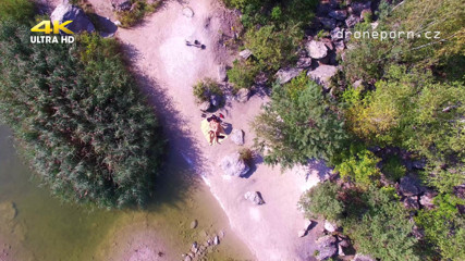 Peaches and Bananas: Outdoor fuck shooted by drone
