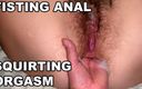 Anal stepmom Mary Di: Haariger anus zum squirting-orgasmus gefistet. Amateur-pov anales squirting.