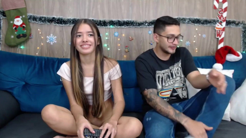 Teen amateur Latinas: Teen Is Fucked in Christmas Festivities Cum on Ass