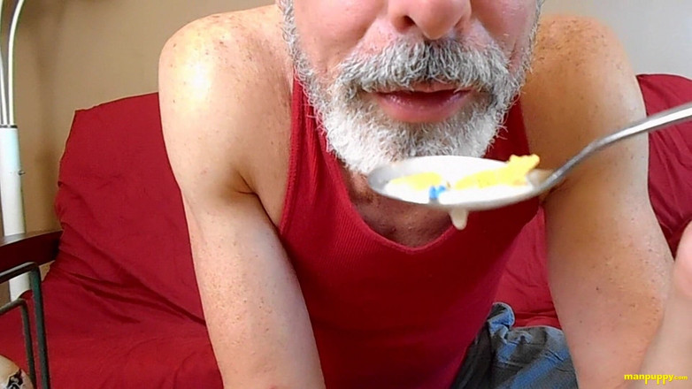 Man Puppy: Giant Stepdad Shares His Cereal with You - Daddy Giant 5