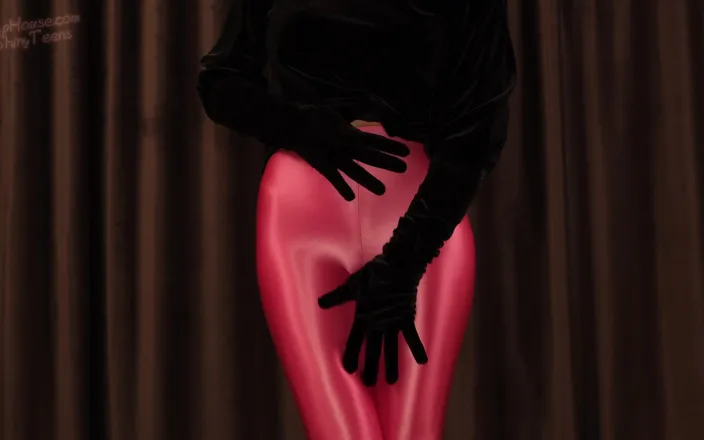 Shiny teens: 769 Shiny pink Leohex pantyhose