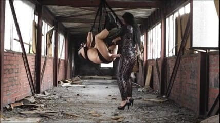 Lady Luciana Di Domizio: My suspended strapon slave