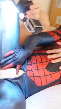 Caroline de Jaie örümcek kız zentai encasement için anal
