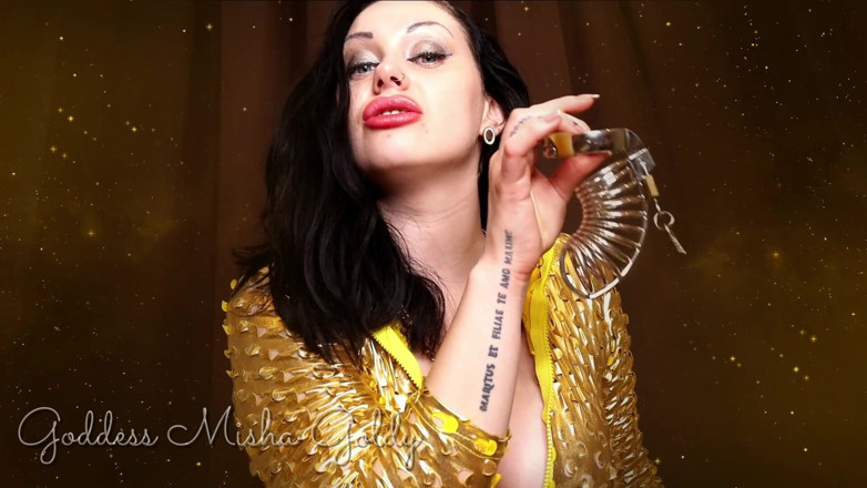 Goddess Misha Goldy: Wenn du meine Keuschheitssklavin sein willst, dann solltest du zuerst...