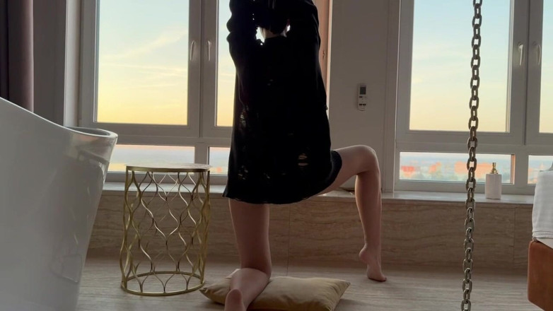 Skinny_lady69: Idealny czas na jogę w majtkach