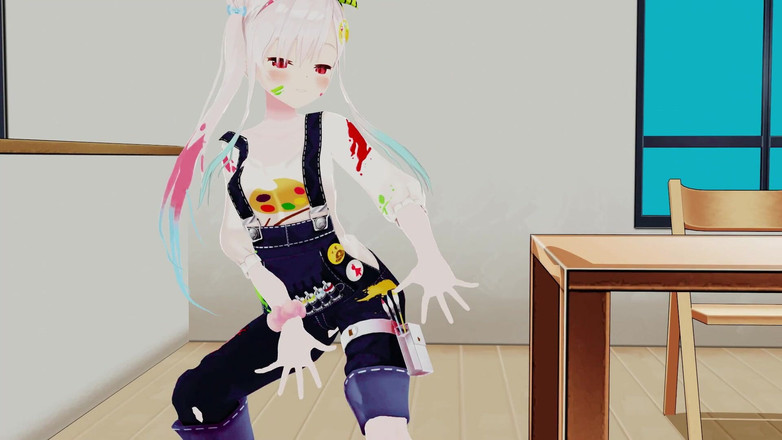 Smixix: Airani Iofifteen Hololive Hentai 옷을 벗고 춤추는 큐피드 MMD 3D 빨간 눈 색 편집 Smixix