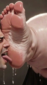 Giant SSBBW Dominates Slave with Foot Licking - Big Feet Worship
