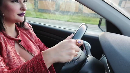 Princess18_: Fast Driving, Leather, High Heels 4K