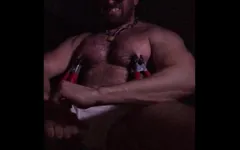 Hairy Hunk Pig - Nipple Training and Handjob