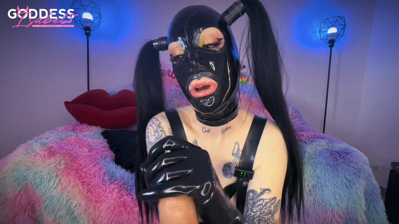 LDBMistress: 라텍스 인형 유혹, 격렬한 JOI 핸잡