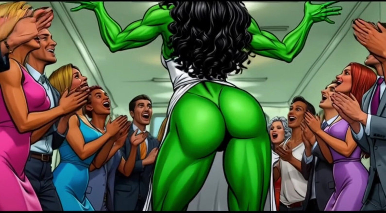 Octopussy Lovers Club: Puszczalska She-Hulk nagość. Karykatura