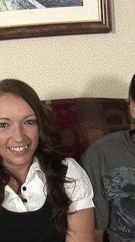 Fishnet teen banged after casting