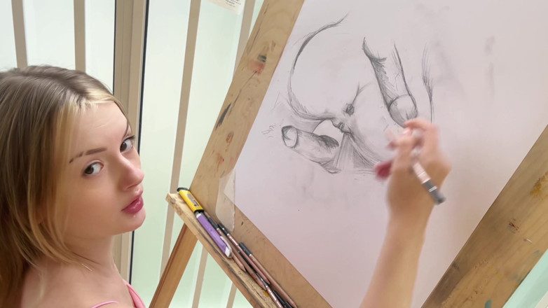 AngelicaHeaven: Sex anal cu o artistă curvă pe balcon