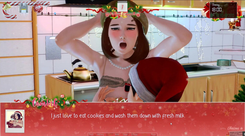 Cumming Gaming: Onbeperkt Kerstmis [Xmas hentai pornoplay] ep.12 borstvoeding van oppas's enorme melkende...