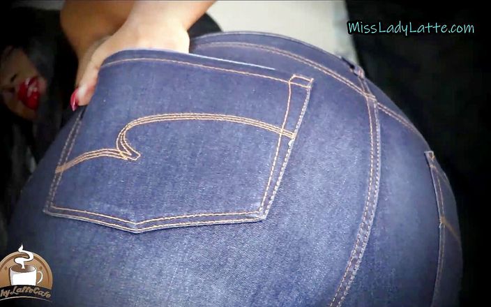 Lady Latte Femdom: Толстая в этих джинсах, инструкция по дрочке - поклонение заднице