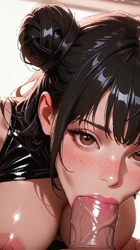 Schattig Meisje Natte Pijpbeurt Anime Hentai