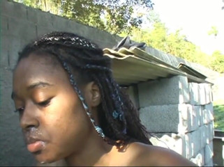 Genuine XXX: Perfect Brazilian ebony submissive slut endures rough mouth fucking and...