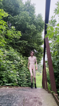 Netherland Guy Dared Strips and Walks Naked in the Park Candid