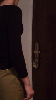 Skinny Teen with Glasses Full Bladder Desperation and Trying Pee on the Floor
