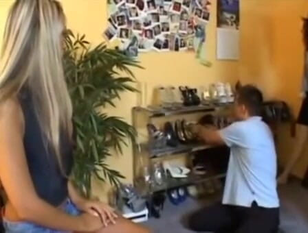 Femdom Austria: Blonde babe loves to punish her slave