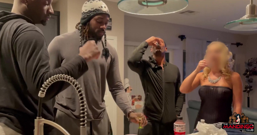 The Mandingo Club: Busty Blonde Trophy Slutwife Creampied by 3 BBC Basketball Players