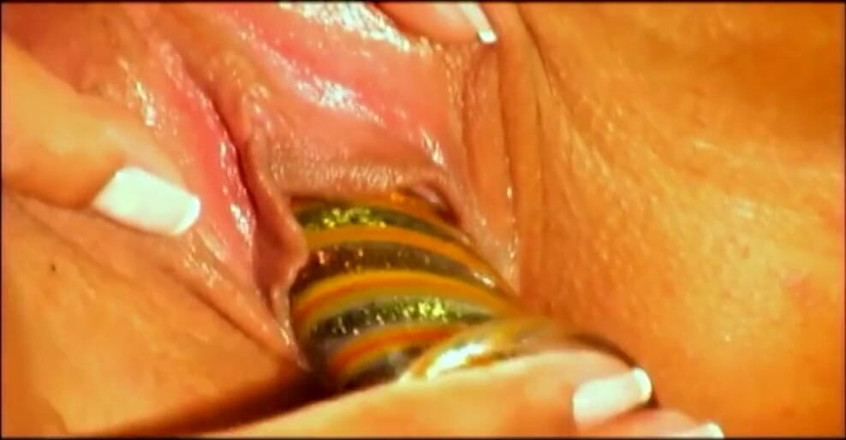 Lesbian Illusion: A big dildo in the ass for a lesbian slut