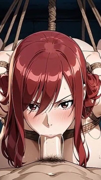 Erza Scarlet Tied up and Fucked Well in All Holes in Fairy Tail Porn Adaptation