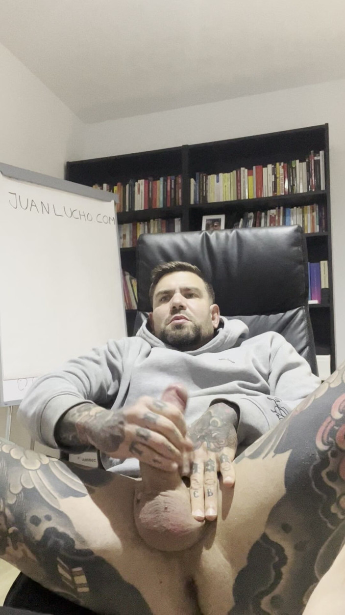 Juan Lucho Gay: Young Man Masturbates in His Office